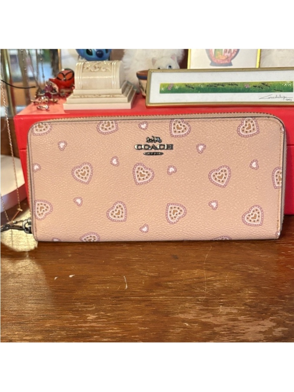 Coach 31588 Beachwood Western Heart Pattern Wallet